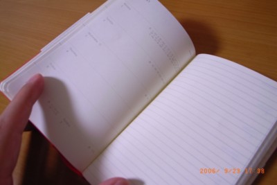 限定版 MOLESKINE 赤 スケジュール + ノート 2007年